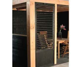 Draaibare Lamellen 220x86,5cm RVS