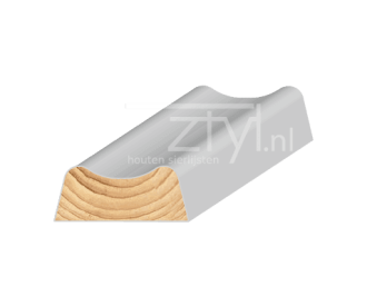 Platstuk hol 18x44mm 480cm