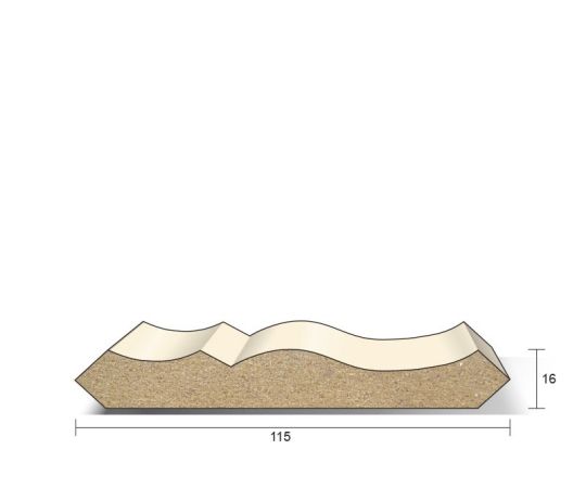 Plafondlijst 16x115x488cm MDF V313